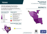 TX Congressional District 05 Stroke and Stroke Centers Map 119th Congress