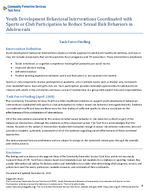 Youth Development Behavioral Interventions Coordinated with Sports or Club Participation to Reduce Sexual Risk Behaviors in Adolescents