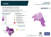 TX Congressional District 02 Stroke and Stroke Centers Map 118th Congress