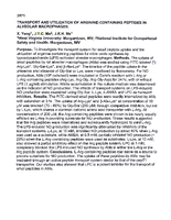 Transport and Utilization of ArginineContaining Peptides in Alveolar Macrophages