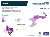 TX Congressional District 07 Stroke and Federally Qualified Health Centers Map 118th Congress