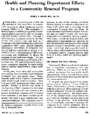 Health And Planning Department Efforts In A Community Renewal Program