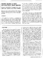 Nutrition Services In State And Local Public Health Agencies Special Supplement Revision Of The 1955 Guide By The Nutrition Services Project Committee