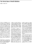 The varied uses of health statistics