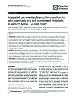 Integrated communitydirected intervention for schistosomiasis and soil transmitted helminths in western Kenya  a pilot study