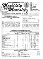 Morbidity and Mortality Weekly Report Vol 15 No 44 week ending November 5 1966