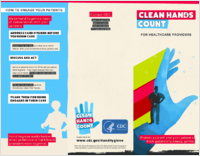 Clean Hands Count for Healthcare Providers trifold brochure