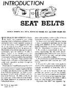Introduction to seat belts