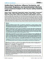 GuillainBarr Syndrome Influenza Vaccination and Antecedent Respiratory and Gastrointestinal Infections A CaseCentered Analysis in the Vaccine Safety Datalink 20092011