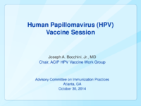 Human papillomavirus HPV vaccine session