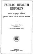 Public Health Reports  v XXVII part II numbers 2752 JulyDecember 1912