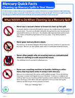 Mercury Quick Facts  Cleaning up Mercury Spills in Your House