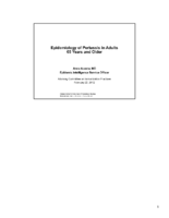 Epidemiology of pertussis in adults 65 years and older