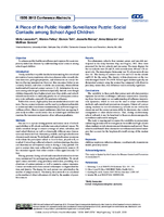 A Piece of the Public Health Surveillance Puzzle Social Contacts among SchoolAged Children