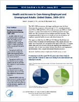 Health and Access to Care Among Employed and Unemployed Adults United States 20092010