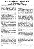 Unwanted fertility and the use of contraception