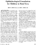 Ophthalmological Consultation For Children In Rural Iowa