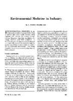 Environmental medicine in industry