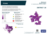TX Congressional District 20 Stroke and Stroke Centers Map 118th Congress