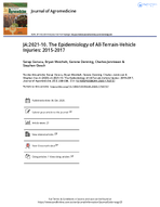 The epidemiology of allterrainvehicle injuries 20152017