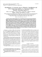 Identification of Leishmania spp by Molecular Amplification and DNA Sequencing Analysis of a Fragment of rRNA Internal Transcribed Spacer 2