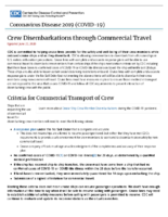 Coronavirus Disease 2019 COVID19 Crew Disembarkations Through Commercial Travel June 23 2020