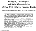 Biological psychological and social characteristics of men with different smoking habits