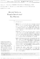 Alcohol Sales To PseudoIntoxicated Bar Patrons