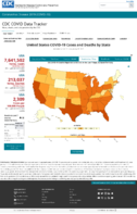 United States COVID19 Cases and Deaths by State Reported to the CDC Since January 22 2020 US COVID19 Deaths Reported to the CDC in the Last 7 Days by StateTerritory Oct 10 2020
