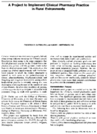 A project to implement clinical pharmacy practice in rural environments