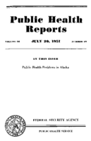 Public Health Reports  v 66 no 29  cover