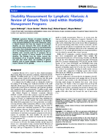 Disability Measurement for Lymphatic Filariasis A Review of Generic Tools Used within Morbidity Management Programs