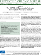 The COVID19 Response in Nebraska How Students Answered the Call