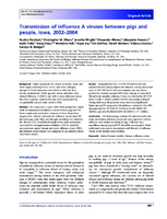 Transmission of influenza A viruses between pigs and people Iowa 20022004