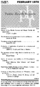 Public Health Reports  v 85 no 2  table of contents