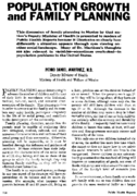 Population Growth And Family Planning