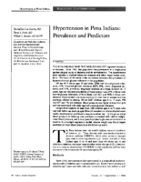Hypertension in Pima Indians prevalence and predictors