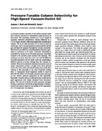 PressureTunable Column Selectivity for HighSpeed VacuumOutlet GC