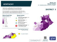KY Congressional District 05 Stroke and Stroke Centers Map 118th Congress