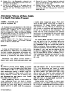Attendance Patterns Of Older Adults In A Health Promotion Program