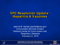 VFC resolution update Hepatitis A vaccines