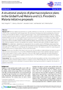 A situational analysis of pharmacovigilance plans in the Global Fund Malaria and US Presidents Malaria Initiative proposals