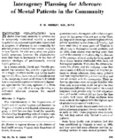 Interagency Planning For Aftercare Of Mental Patients In The Community