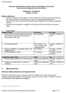 National Conversation on Public Health and Chemical Exposures Education and Communication Workgroup Meeting No 10 Summary October 14 2010 Final Document