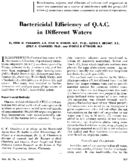 Bactericidal efficiency of QAC in different waters