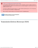 Story of CDC  Transmission Electron Microscope TEM