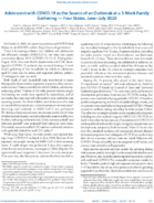 Adolescent with COVID19 as the Source of an Outbreak at a 3Week Family Gathering  Four States JuneJuly 2020