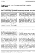 Occupational Risk from Ultraviolet Germicidal Irradiation UVGl Lamps