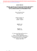 Survey Report Control Technology Evaluation for Controlling Worker Exposure to Asphalt Fumes from Roofing Kettles Kettle Operated Using an Afterburner System at Nicholes Elementary School San Antonio Texas