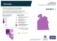 NV Congressional District 01 Stroke and Stroke Centers Map 118th Congress